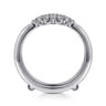Enhancer Wedding Ring in 14k White Gold with Round Natural Diamond at Gabriel & Co.