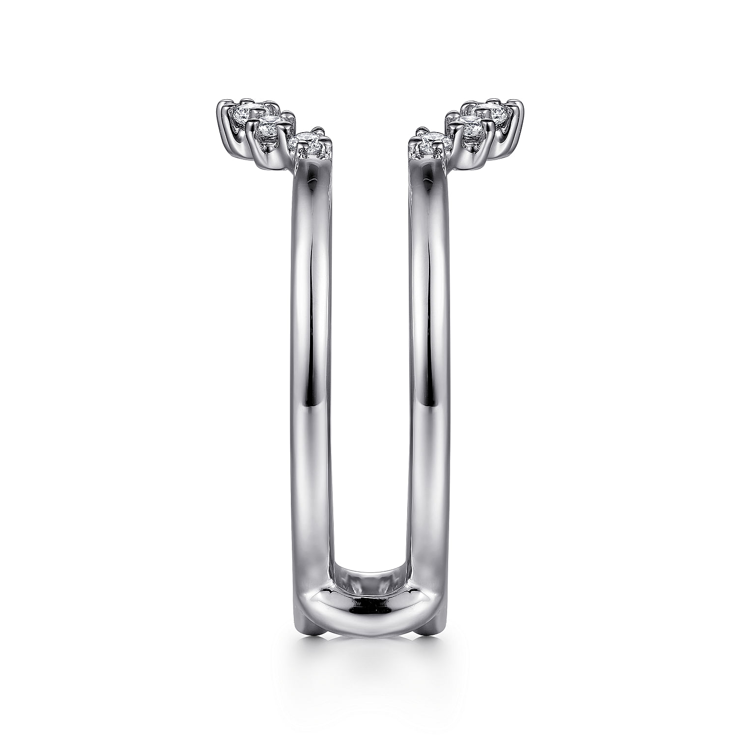 Leeza - 14K White Gold Halo Diamond Ring Enhancer