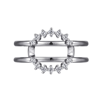 Leeza - 14K White Gold Halo Diamond Ring Enhancer