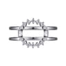 Enhancer Wedding Ring in 14k White Gold with Round Natural Diamond at Gabriel & Co.