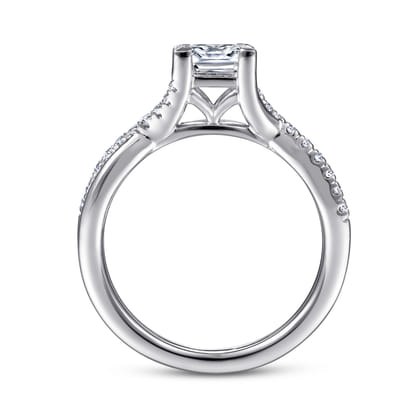 Leigh - 14K White Gold Princess Cut Diamond Engagement Ring