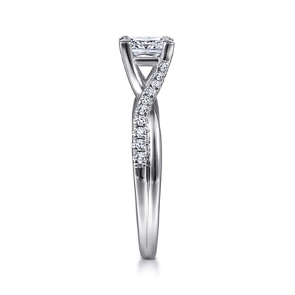 Leigh - 14K White Gold Princess Cut Diamond Engagement Ring