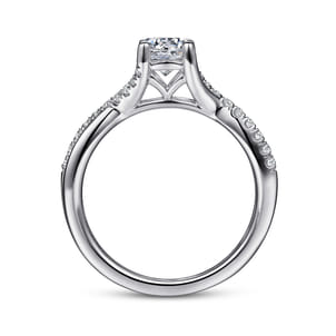 Leigh - 14K White Gold Round Diamond Engagement Ring