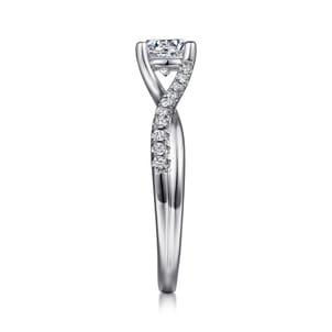 Leigh - 14K White Gold Round Diamond Engagement Ring