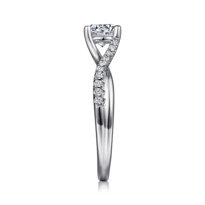 Leigh - 14K White Gold Round Diamond Engagement Ring