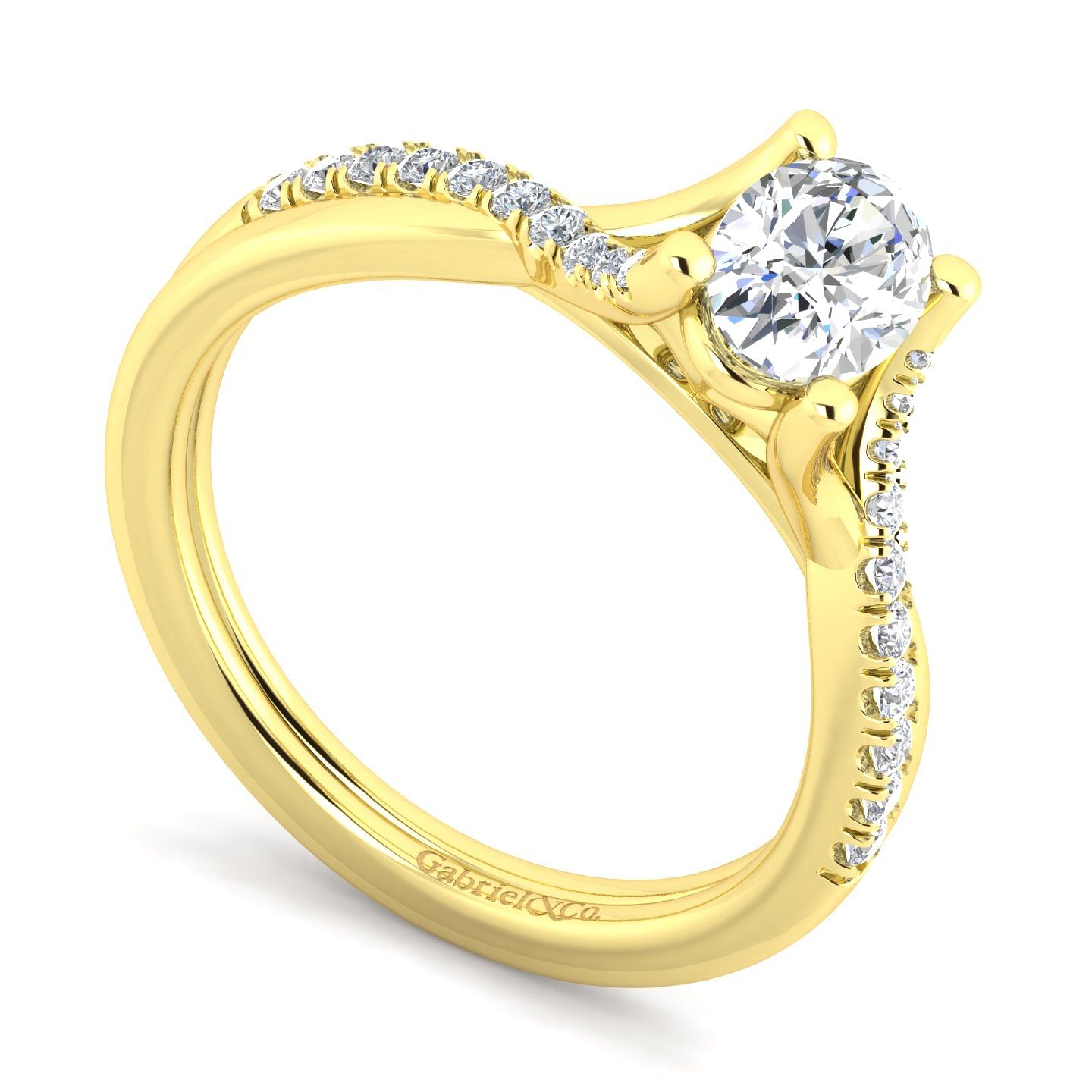 Leigh - 14K Yellow Gold Oval Diamond Engagement Ring - 0.15 ct - Shot 3
