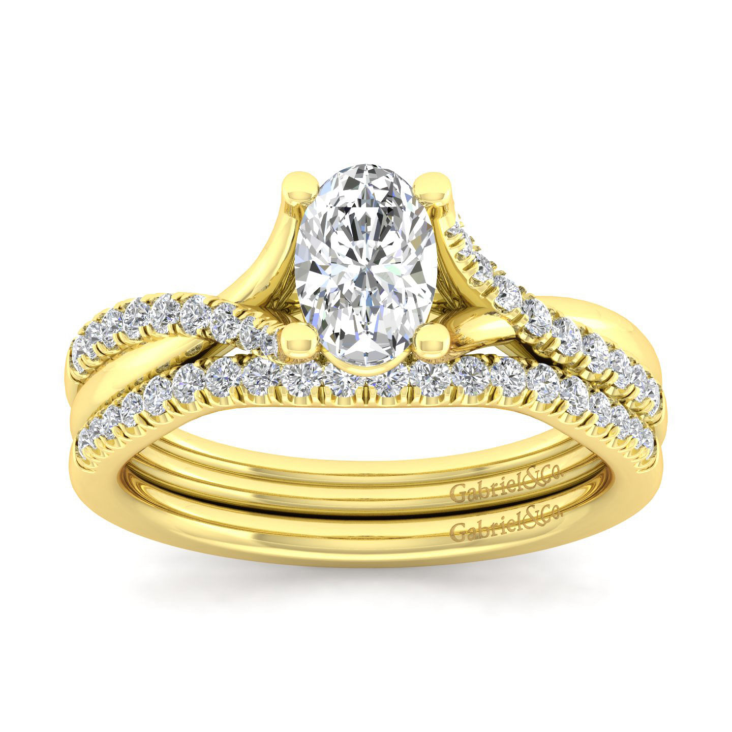 Leigh - 14K Yellow Gold Oval Diamond Engagement Ring - 0.15 ct - Shot 4