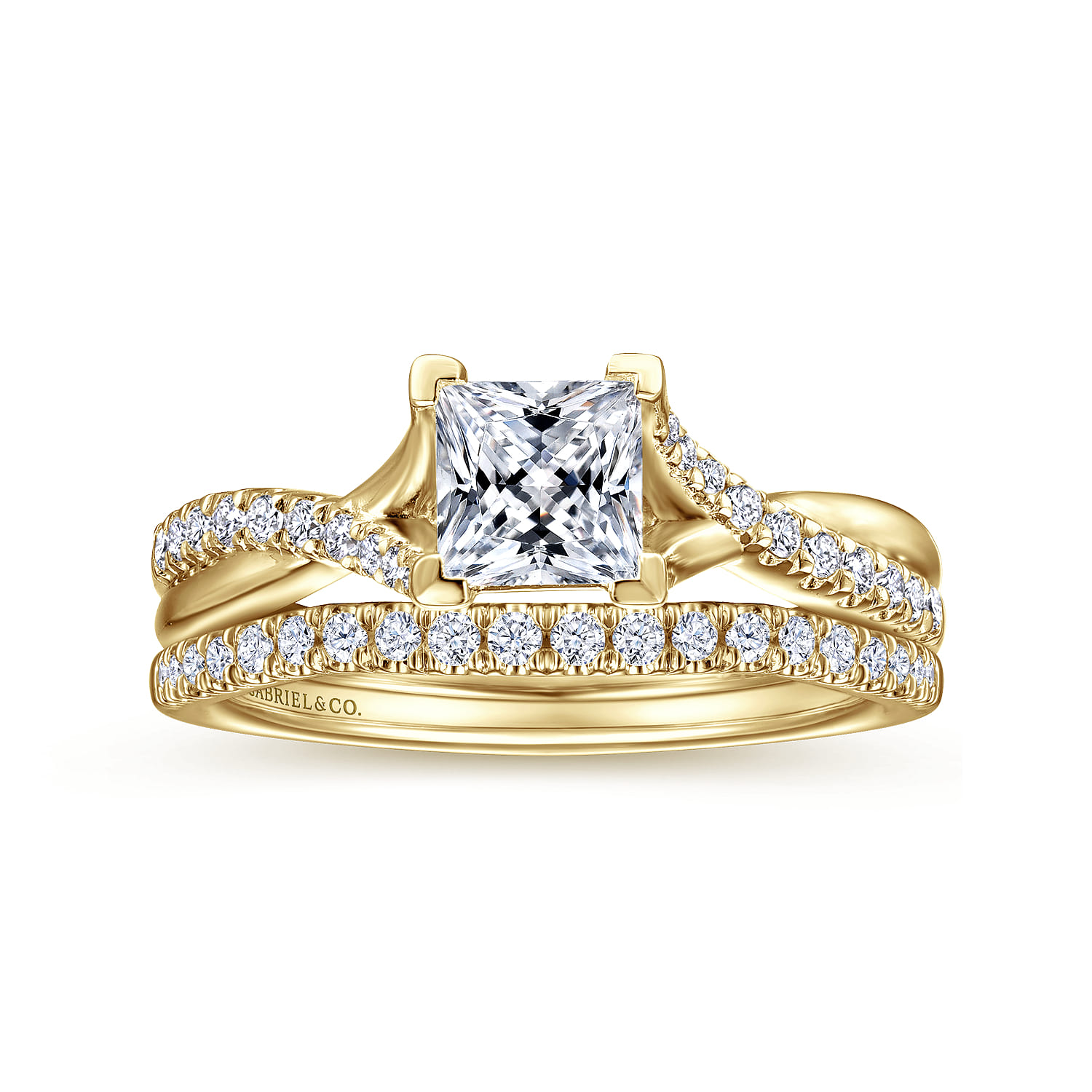 yellow gold diamond dress rings Halo Diamond Cushion Cut Engagement Ring Kristine 14K Yellow Gold, 0.25 / H / SI 1 main image 1