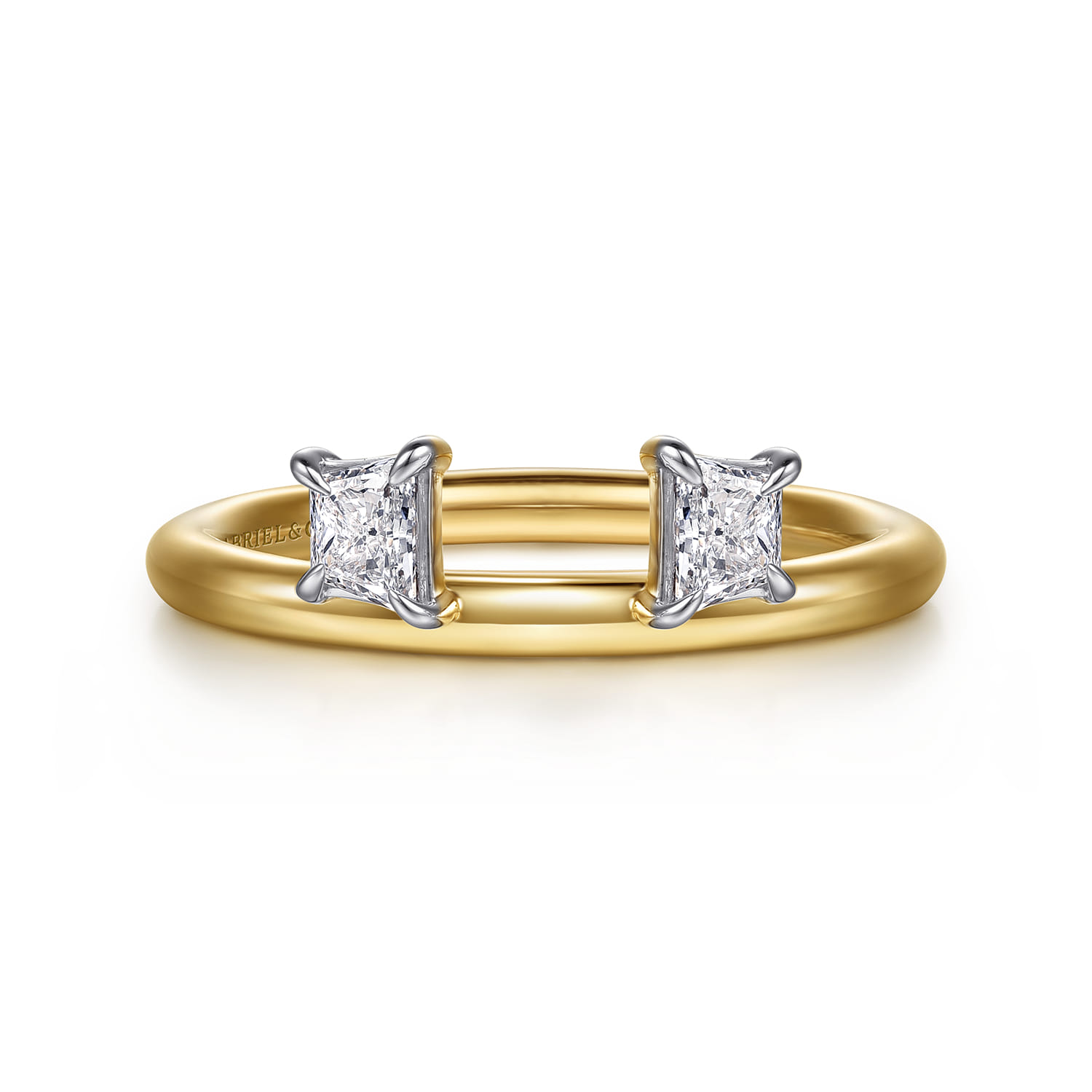 Enhancer Wedding Ring in 14k Yellow Gold with  Natural Diamond at Gabriel & Co. - Shot 1