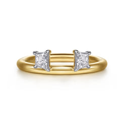 Lela - 14K Yellow Gold Trapezoid Diamond Enhancer