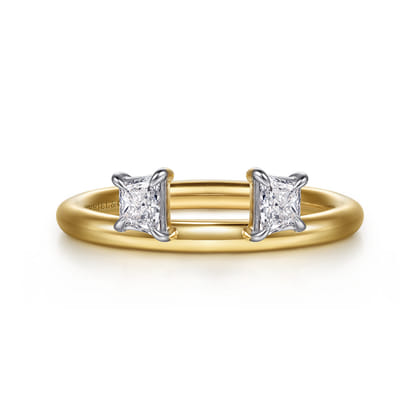 Lela - 14K Yellow Gold Trapezoid Diamond Enhancer