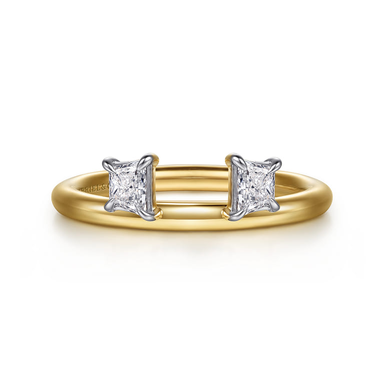 Enhancer Wedding Ring in 14k Yellow Gold with  Natural Diamond at Gabriel & Co. - Shot 1