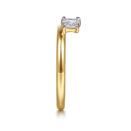 Lela - 14K Yellow Gold Trapezoid Diamond Enhancer