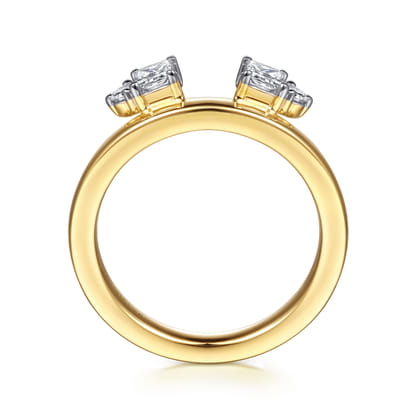 Lennon - 14K Yellow Gold Princess and Round Diamond Enhancer
