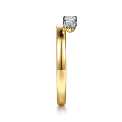 Lennon - 14K Yellow Gold Princess and Round Diamond Enhancer