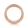 Leo - 14K Rose Gold 8mm Mens Wedding Band in Satin Finish