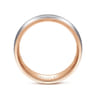Leonardo - 14K White-Rose Gold 8mm - Men's Wedding Band in Satin Finish
