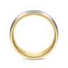 Leonardo - 14K White-Yellow Gold 8mm - Men's Wedding Band in Satin Finish