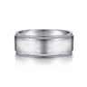 Liam - 14K White Gold 8mm - Men's Wedding Band in Satin Finish