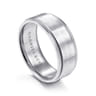Liam - 14K White Gold 8mm - Men's Wedding Band in Satin Finish