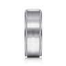 Liam - 14K White Gold 8mm - Men's Wedding Band in Satin Finish