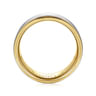 Liam - 14K White-Yellow Gold 8mm - Two Tone Men's Wedding Band in Satin Finish