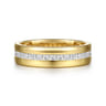Straight Wedding Ring in 14k Yellow Gold with Princess Cut Natural Diamond at Gabriel & Co.