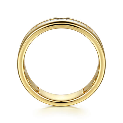 Liane - 14K Yellow Gold Channel Setting Princess Cut Diamond Anniversary Band
