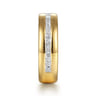 Straight Wedding Ring in 14k Yellow Gold with Princess Cut Natural Diamond at Gabriel & Co.