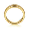 Straight Wedding Ring in 14k Yellow Gold with Princess Cut Natural Diamond at Gabriel & Co.