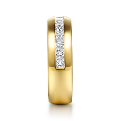 Liane - 14K Yellow Gold Channel Setting Princess Cut Diamond Anniversary Band