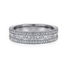 Fancy Wedding Ring in 14k White Gold with Princess Cut Natural Diamond at Gabriel & Co.