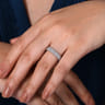Fancy Wedding Ring in 14k White Gold with Princess Cut Natural Diamond at Gabriel & Co.
