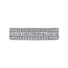 Fancy Wedding Ring in 14k White Gold with Princess Cut Natural Diamond at Gabriel & Co.