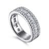 Fancy Wedding Ring in 14k White Gold with Princess Cut Natural Diamond at Gabriel & Co.