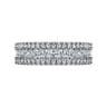 Fancy Wedding Ring in 14k White Gold with Princess Cut Natural Diamond at Gabriel & Co.