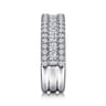 Fancy Wedding Ring in 14k White Gold with Princess Cut Natural Diamond at Gabriel & Co.