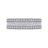 Fancy Wedding Ring in 14k White Gold with Princess Cut Natural Diamond at Gabriel & Co.