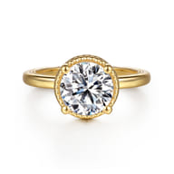 Libbie - 14K Yellow Gold Round Diamond Engagement Ring