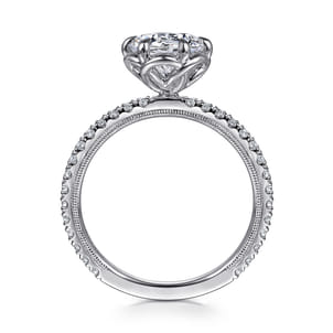 Lida - 14K White Gold Round Diamond Engagement Ring