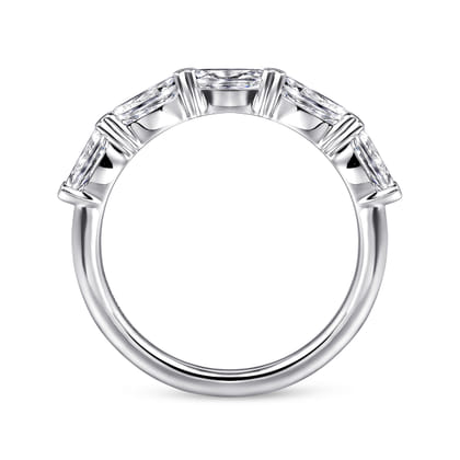Liege - 14K White Gold Oval Diamond Anniversary Band
