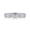 Fancy Wedding Ring in 14k White Gold with Oval Natural Diamond at Gabriel & Co.