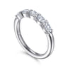 Fancy Wedding Ring in 14k White Gold with Oval Natural Diamond at Gabriel & Co.