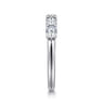 Fancy Wedding Ring in 14k White Gold with Oval Natural Diamond at Gabriel & Co.