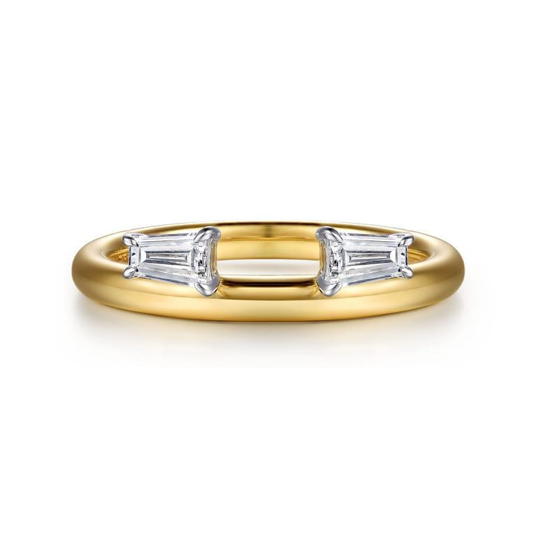 Enhancer Wedding Ring in 14k Yellow Gold with  Natural Diamond at Gabriel & Co. - Shot 1