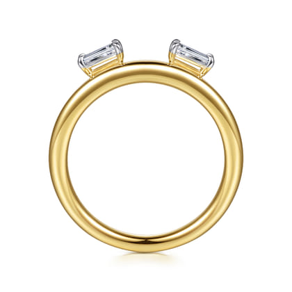Lifetime - 14K Yellow Gold Prong Setting Baguette Tapered Diamond Enhancer