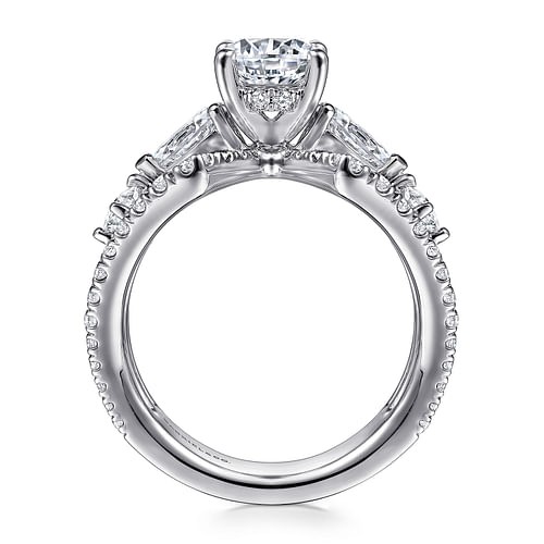 Lina - 14K White Gold Round Diamond Engagement Ring - 1.46 ct - Shot 2
