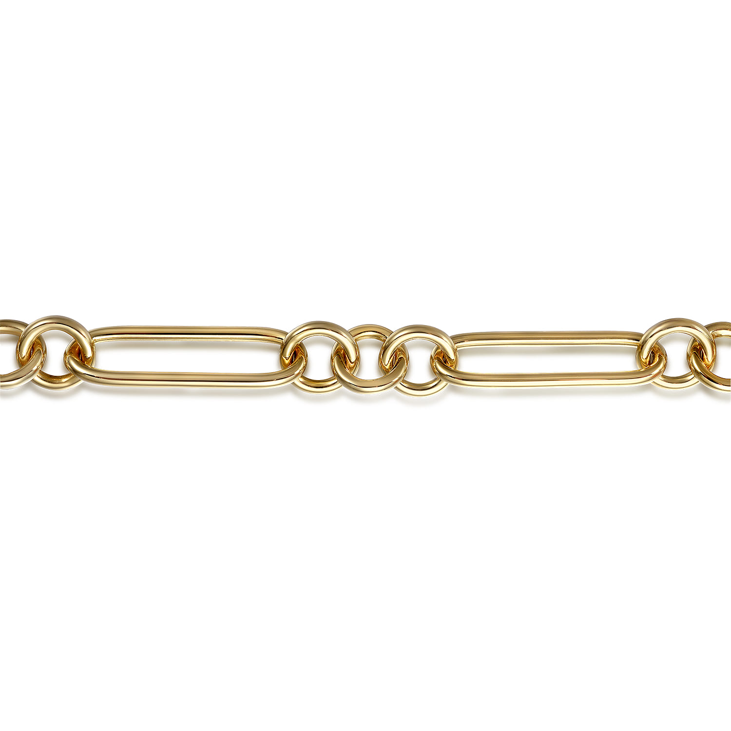 Link Chain Bracelet 14K Yellow Gold 7.5inch - Shot 2