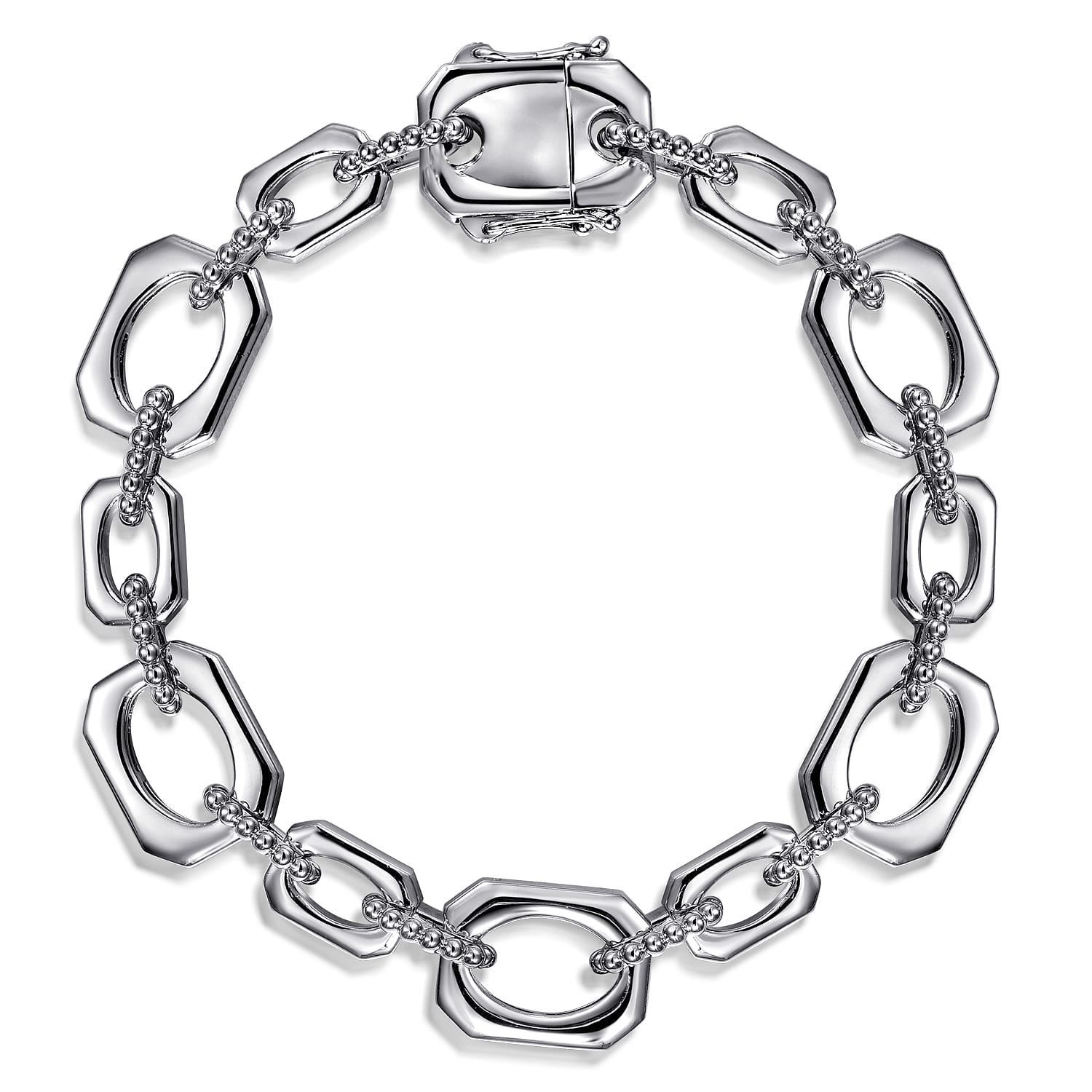 925 Silver Bujukan Link Chain Bracelet. SKU: TB4961-75SVJJJ