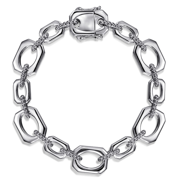 Link Chain Bracelet 925 Sterling Silver 7.5inch Bujukan - Shot 1